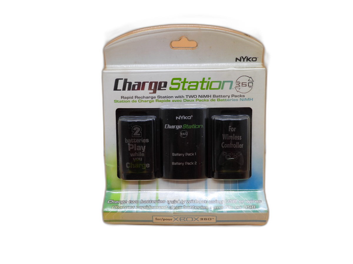 Nyko Xbox 360 Rapid Charge Station With 2 Nimh Batteries 