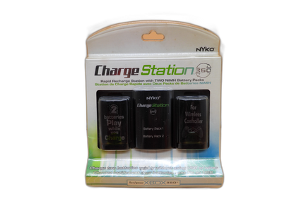 Nyko Xbox 360 Rapid Charge Station With 2 Nimh Batteries 