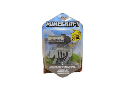 Minecraft Skeleton Wolf Craft a Block Figure Mattel