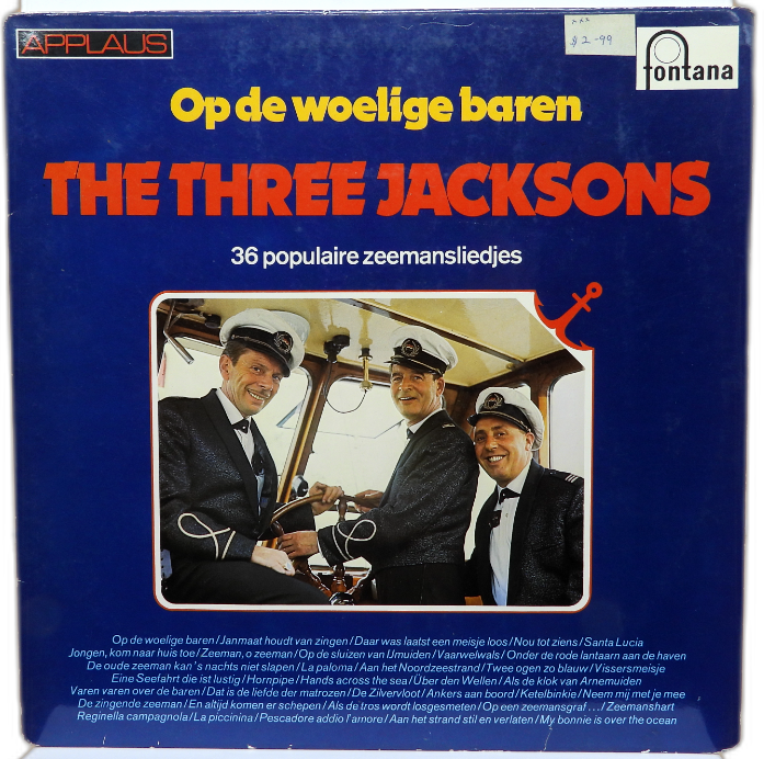 Op De Woelige Baren Vinyl Record By the Three Jacksons Fontana