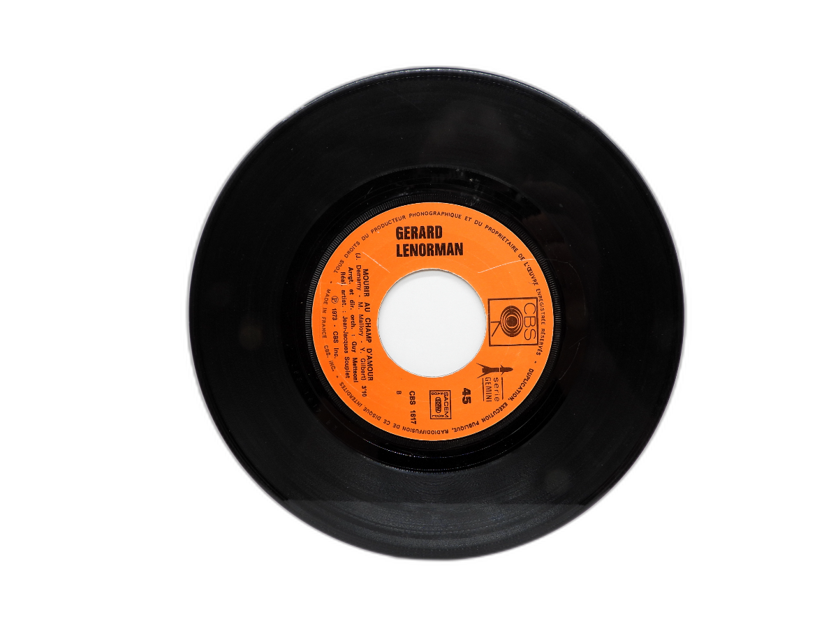 Si Tu M'imites / Mourir Au Champ D'amour 45 Rpm Vinyl Single Gérard Lenorman Cbs