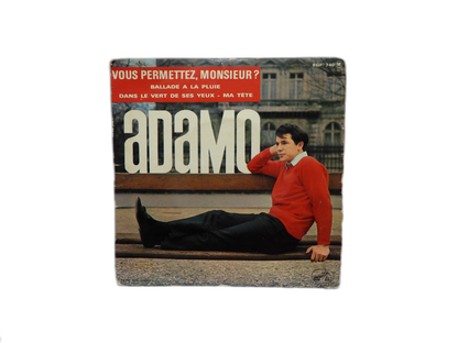Adamo Vous Permettez Monsieur 7 Egf 740 Vinyl Record Pathé Marconi