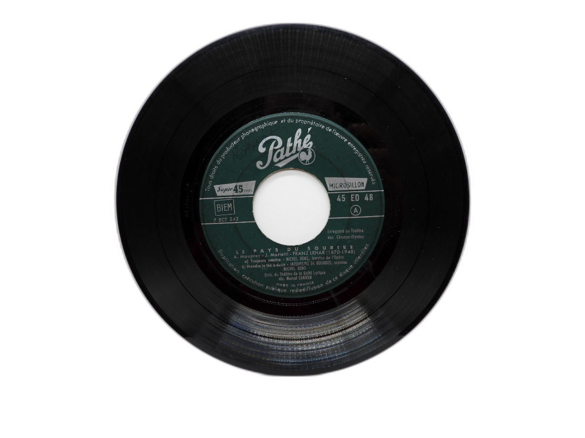 Le Pays Du Sourire 45 Rpm Vinyl Record Pathé
