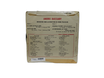 Andre Dassary Le Jour Le Plus Long 45 Rpm Vinyl Record Vega