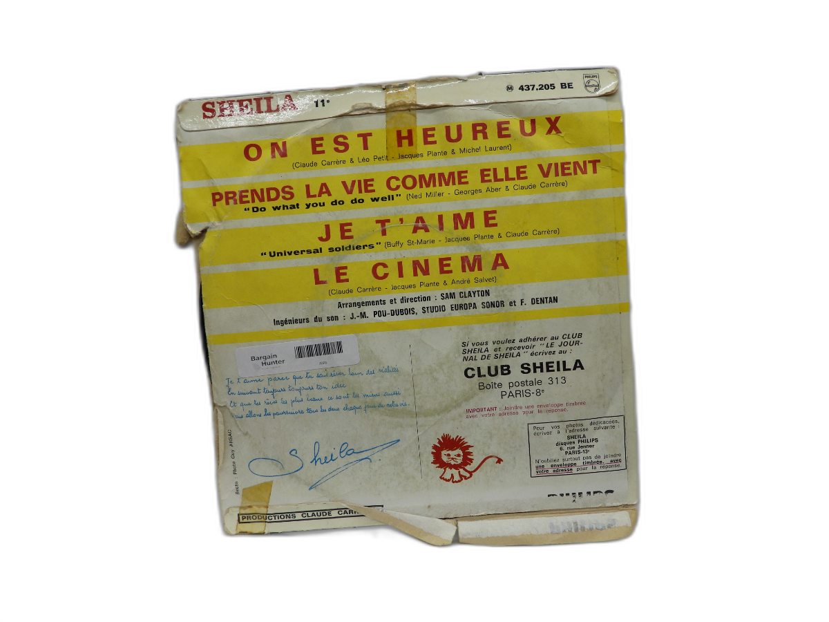 Le Cinema Ep By Sheila 45 Rpm Vinyl Record Philips
