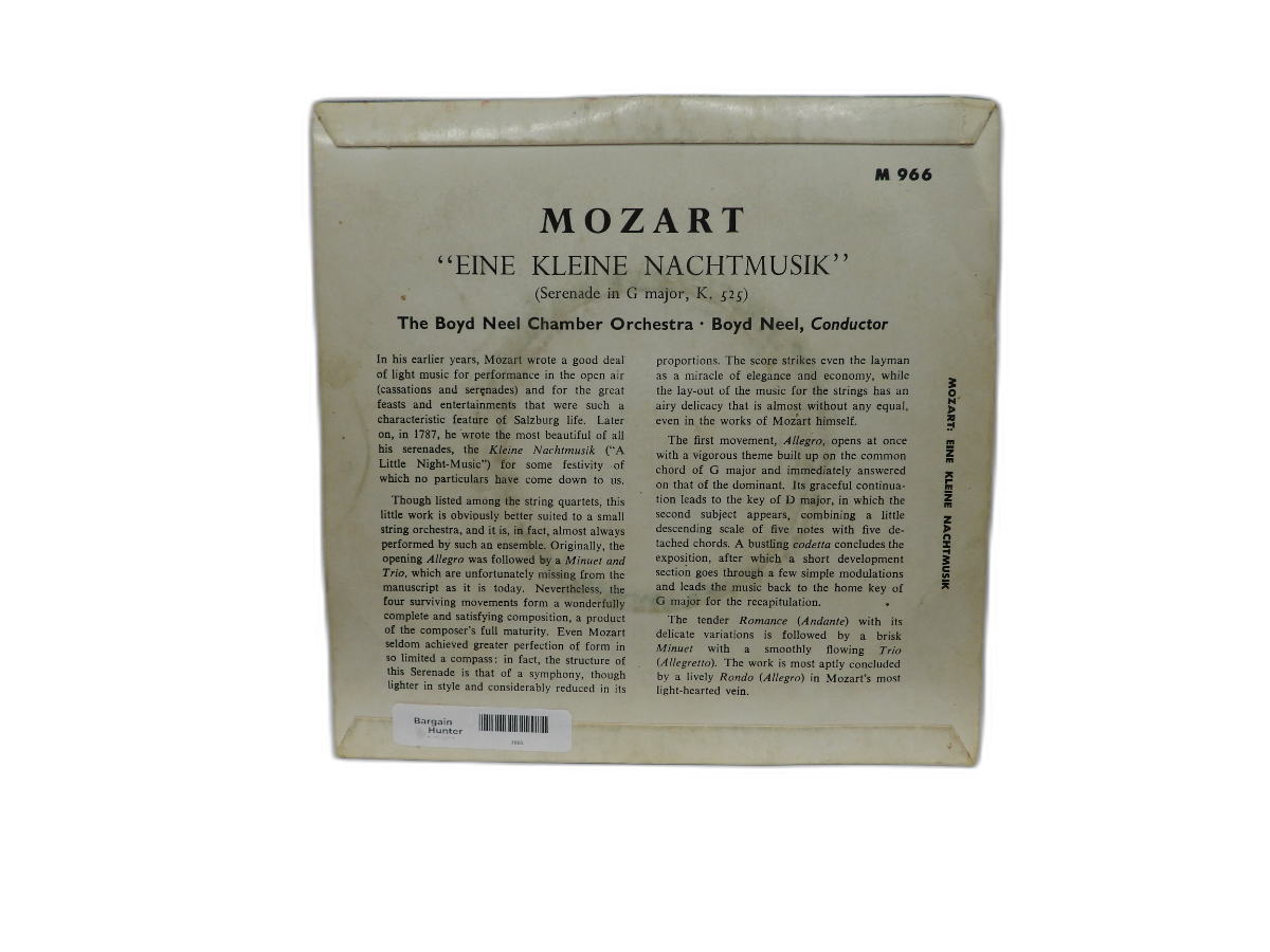Mozart Eine Kleine Nachtmusik Vinyl Record Concert Hall