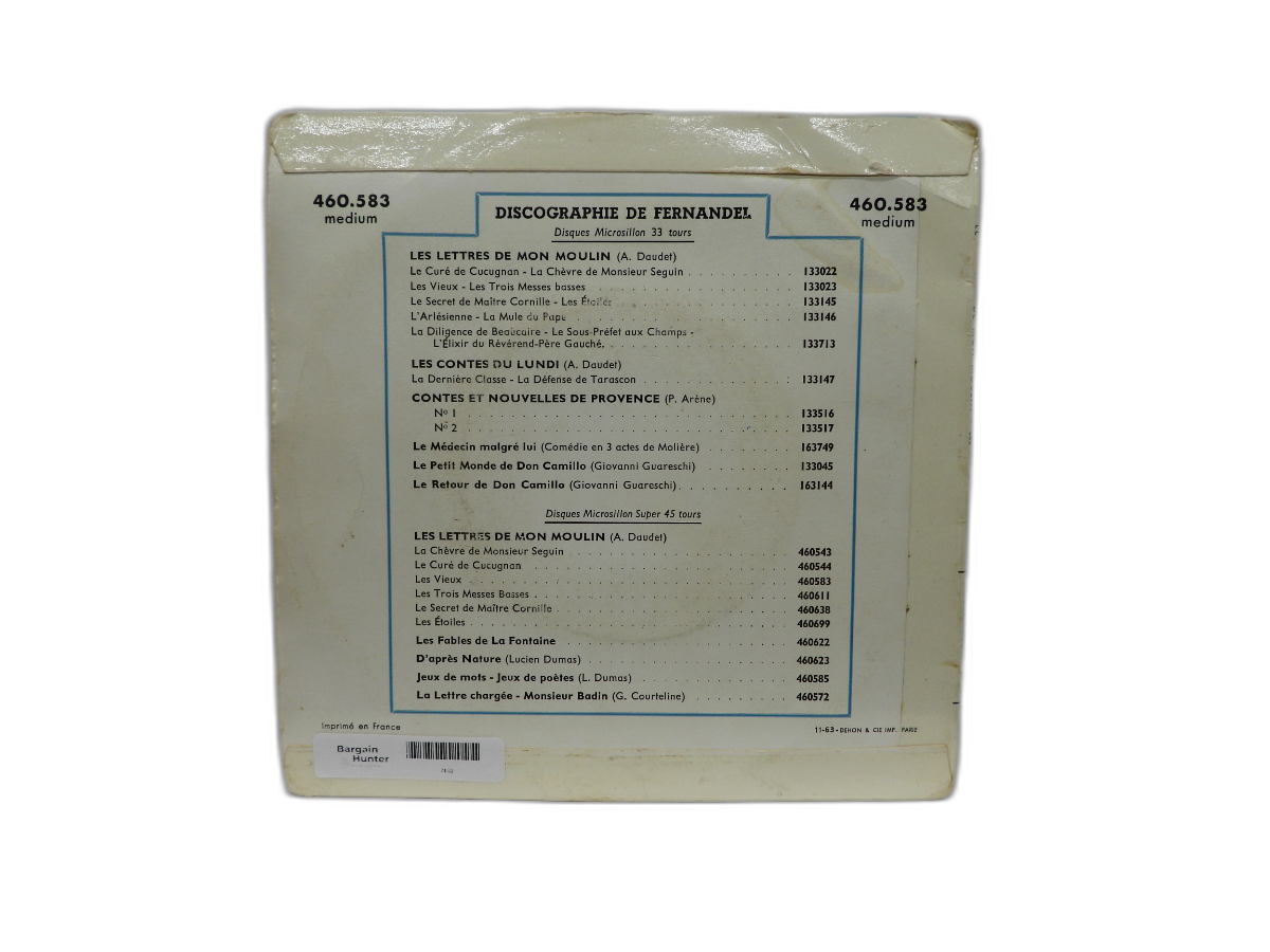 Fernandel Les Vieux Lettres De Mon Moulin Vinyl Record Decca