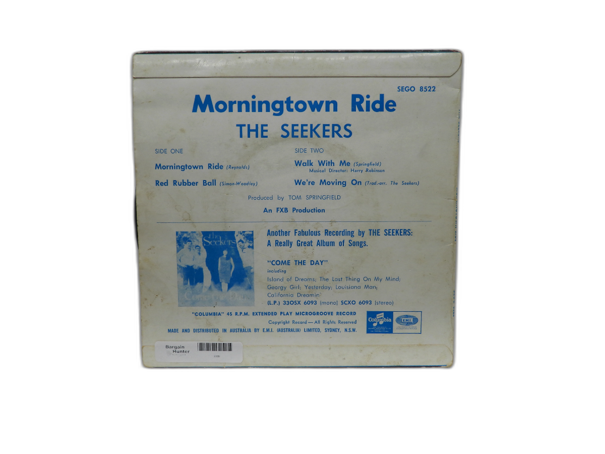 Morningtown Ride the Seekers Columbia 45 Rpm Vinyl