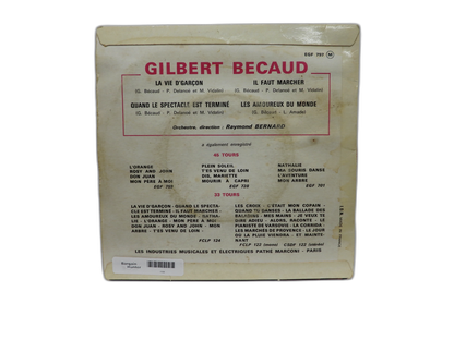 Gilbert Becaud 7 Inch 45 Rpm Vinyl Record Microsillon