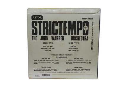 Strictempo Vol. 5 John Warren Orchestra Vinyl Record Astor