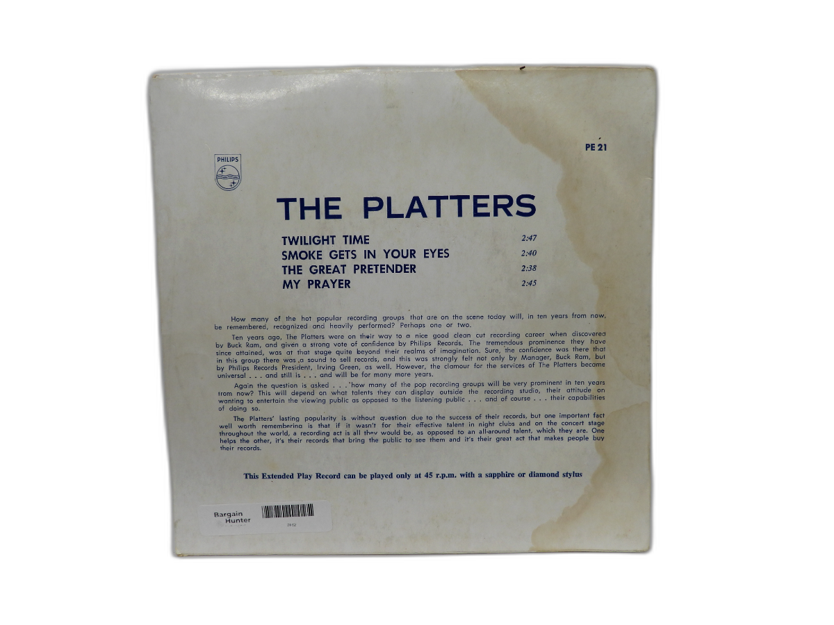 The Platters Vinyl Record 45 Rpm Pe 21 Philips