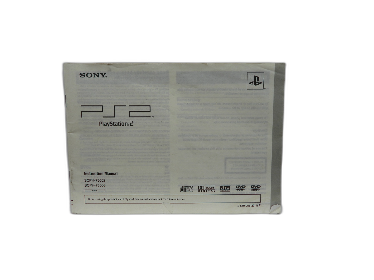 PlayStation 2 Instruction Manual Scph 75002 Scph 75003 Sony Game