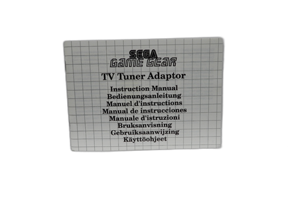 Sega Game Gear Tv Tuner Adaptor Instruction Manual