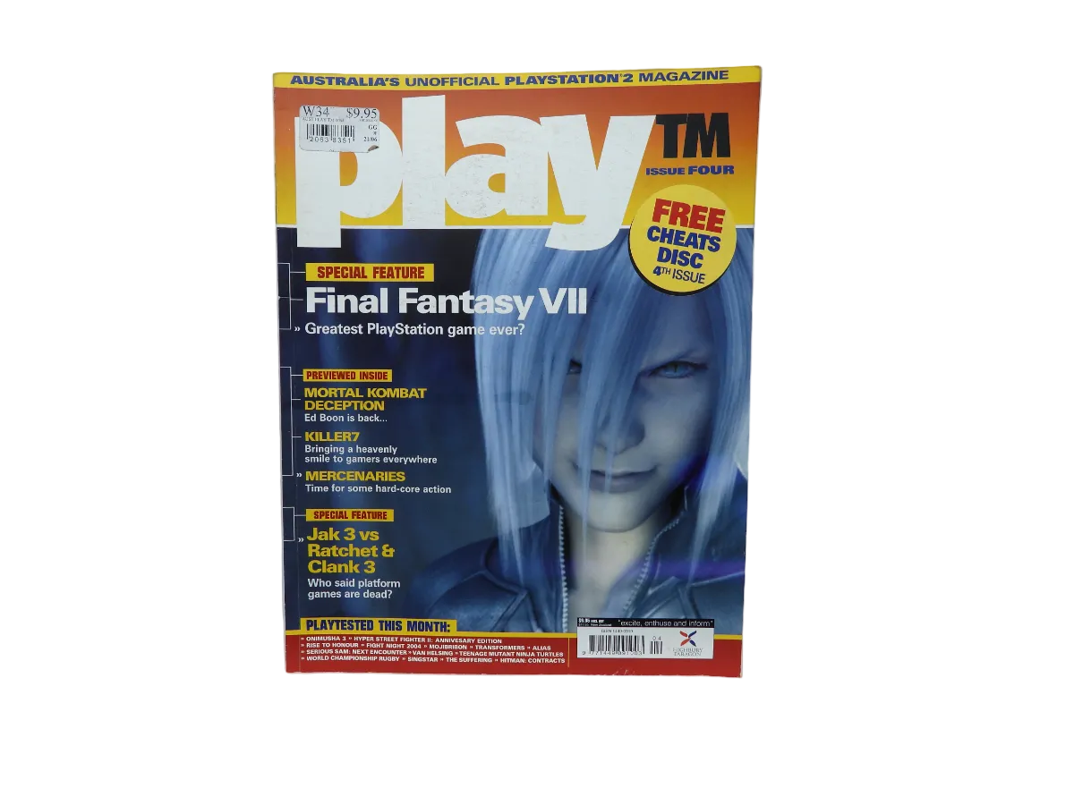 Play Tm Issue Four PlayStation 2 Magazine Highbury Paragon Game
