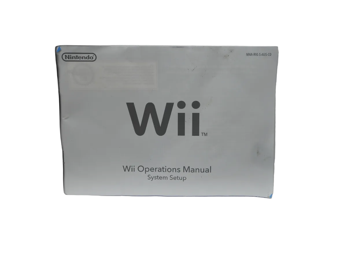 Nintendo Wii Operations Manual and Setup Guide Game