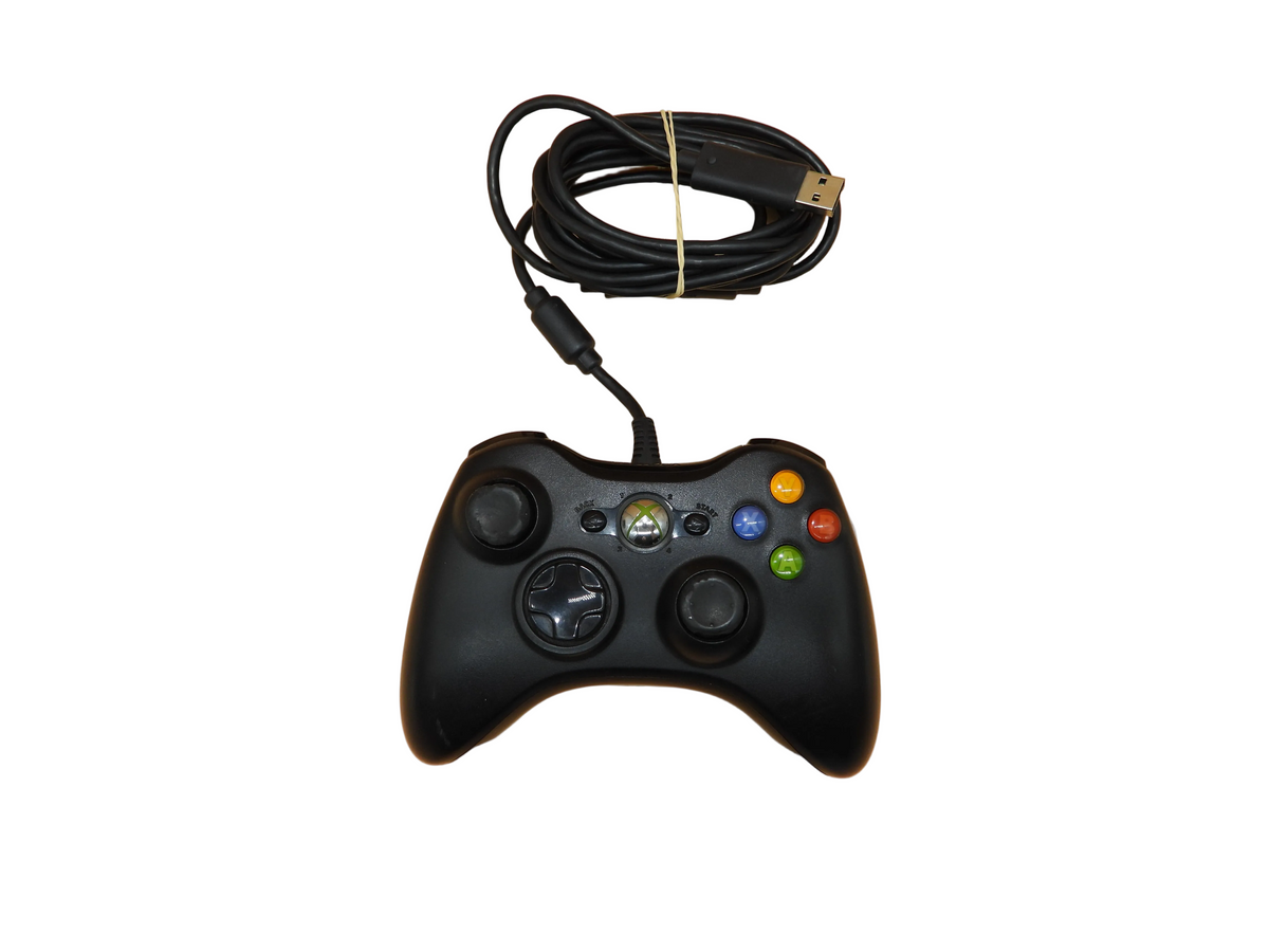 Microsoft Xbox 360 Black Wired Controller Game