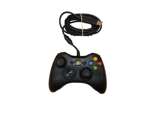 Microsoft Xbox 360 Black Wired Controller Game