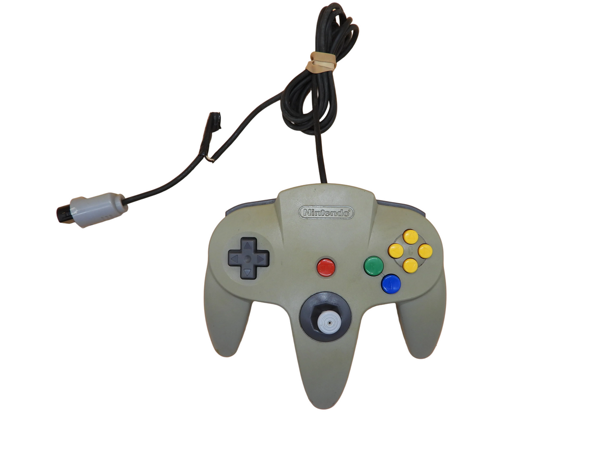 Nintendo 64 Wired Controller Game Yellowed / Thumb Stick Worm 