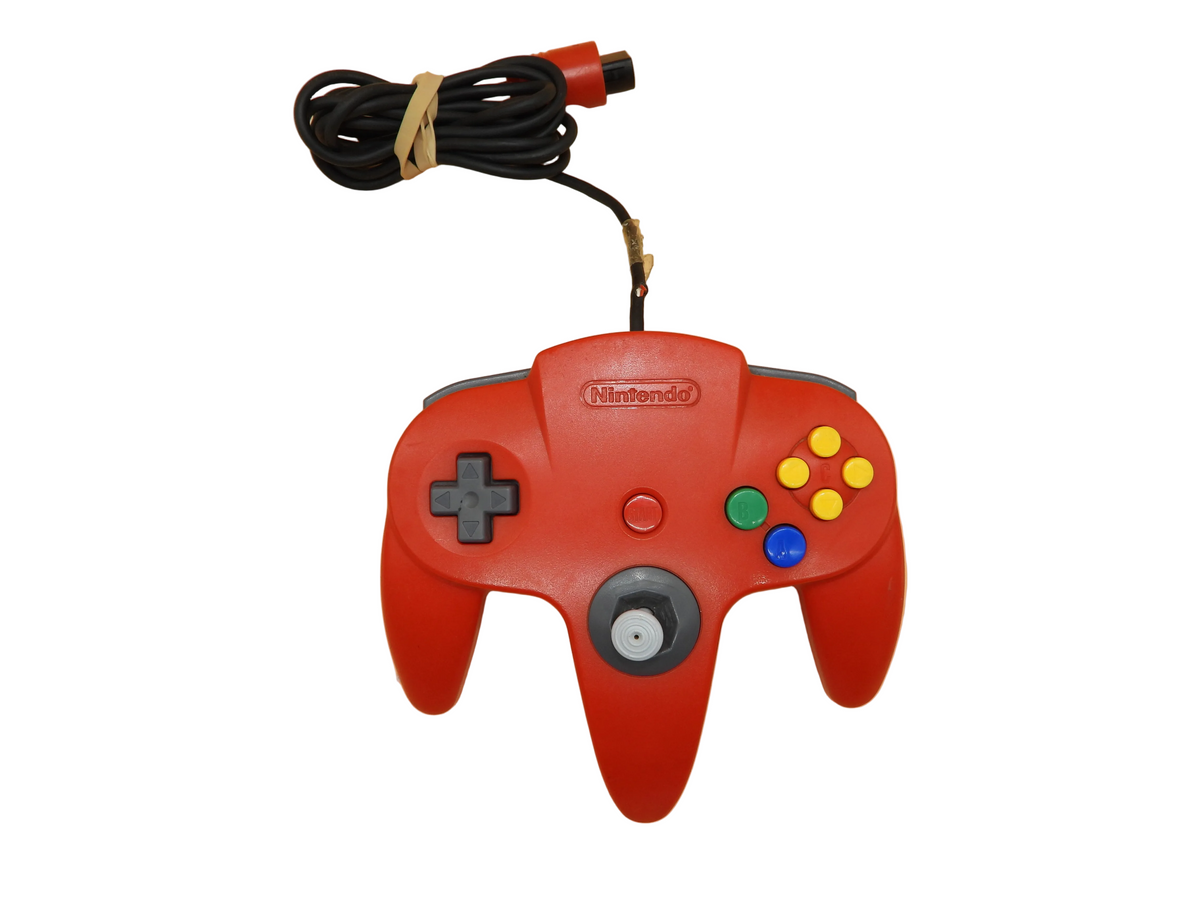 Nintendo 64 Red Controller Damaged Cable / Thumb Stick Worm