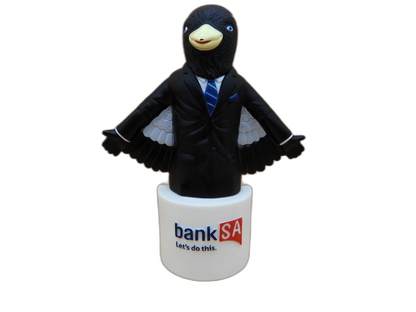 Bank SA Let's Do This Piping Shrike Novelty Bank Money Box