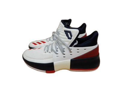 DAMIAN DAME D LILLARD 3 ADIDAS ORIGINALS BY3762 FTWWHT/SCARLE/CONAVY 9 US
