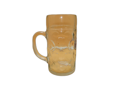 Paulaner München 1l Dimpled Glass Beer Stein Mug