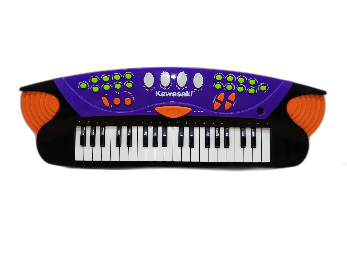 Kawasaki Kids Keyboard Piano 37 Keys Purple Orange