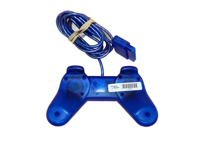 Psx Wired Blue Transparent Playstation Controller Game