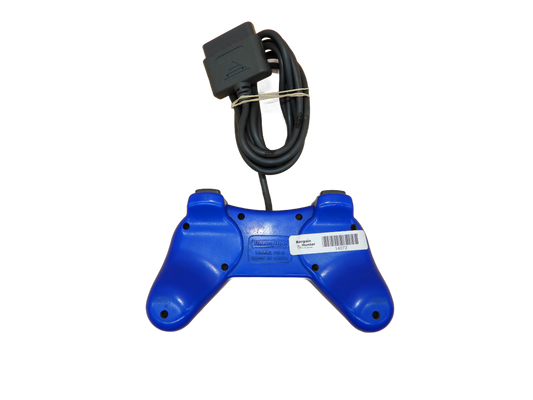 Honey Bee Ps 6 Wired Playstation PS1 Controller Blue Game