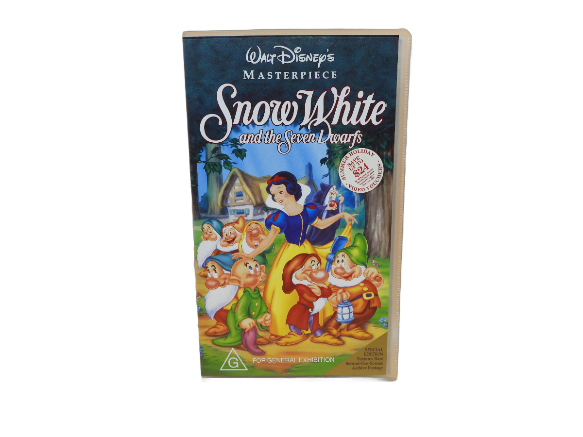 Walt Disney Snow White and the Seven Dwarfs Vhs Tape
