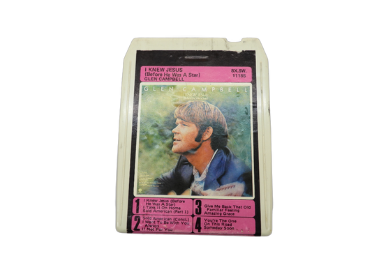 I Knew Jesus Glen Campbell 8 Track Tape Audiopak