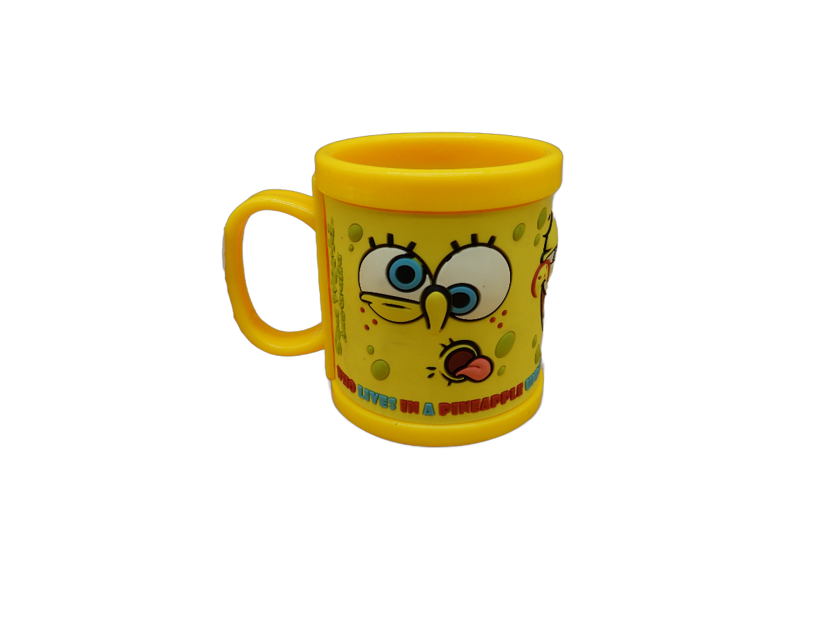 Sea World Spongebob Squarepants Yellow Plastic Mug