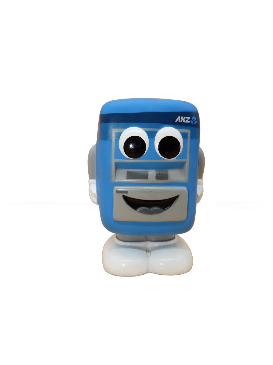 Anz ATM Blue Plastic Coin Bank