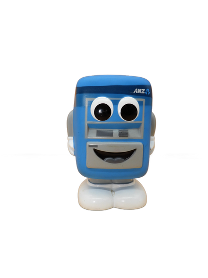 Anz ATM Blue Plastic Coin Bank