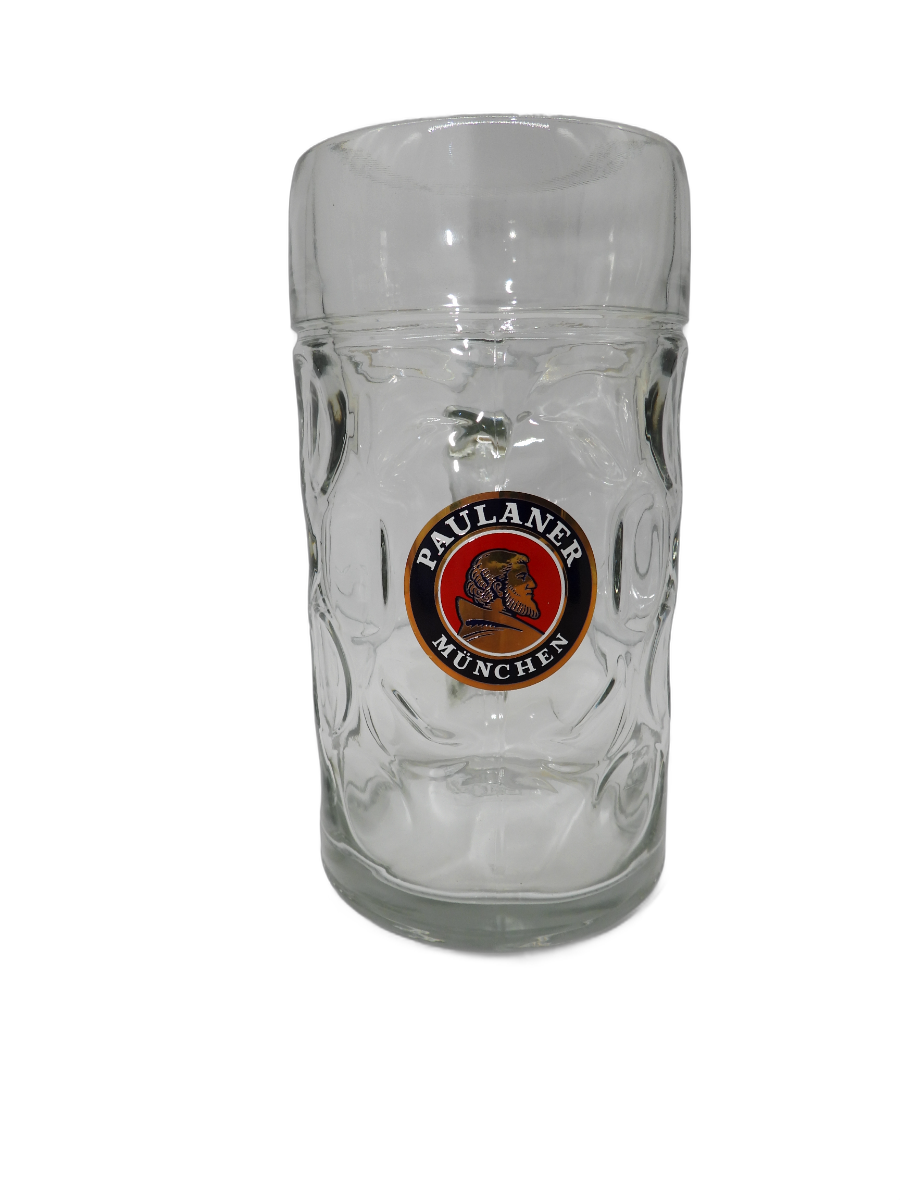 Paulaner München 1l Glass Beer Mug Stein