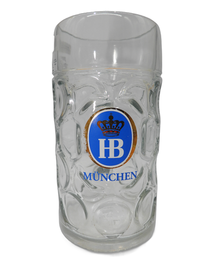 Hb München 1000ml Glass Beer Stein Mug
