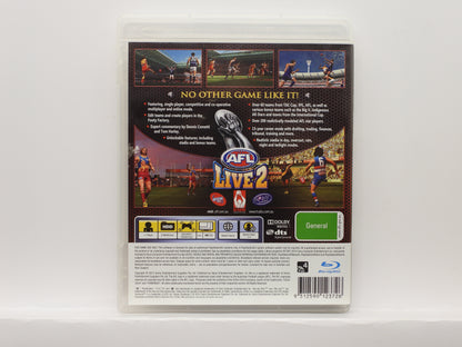 Afl Live 2 PS3 Game With Manual