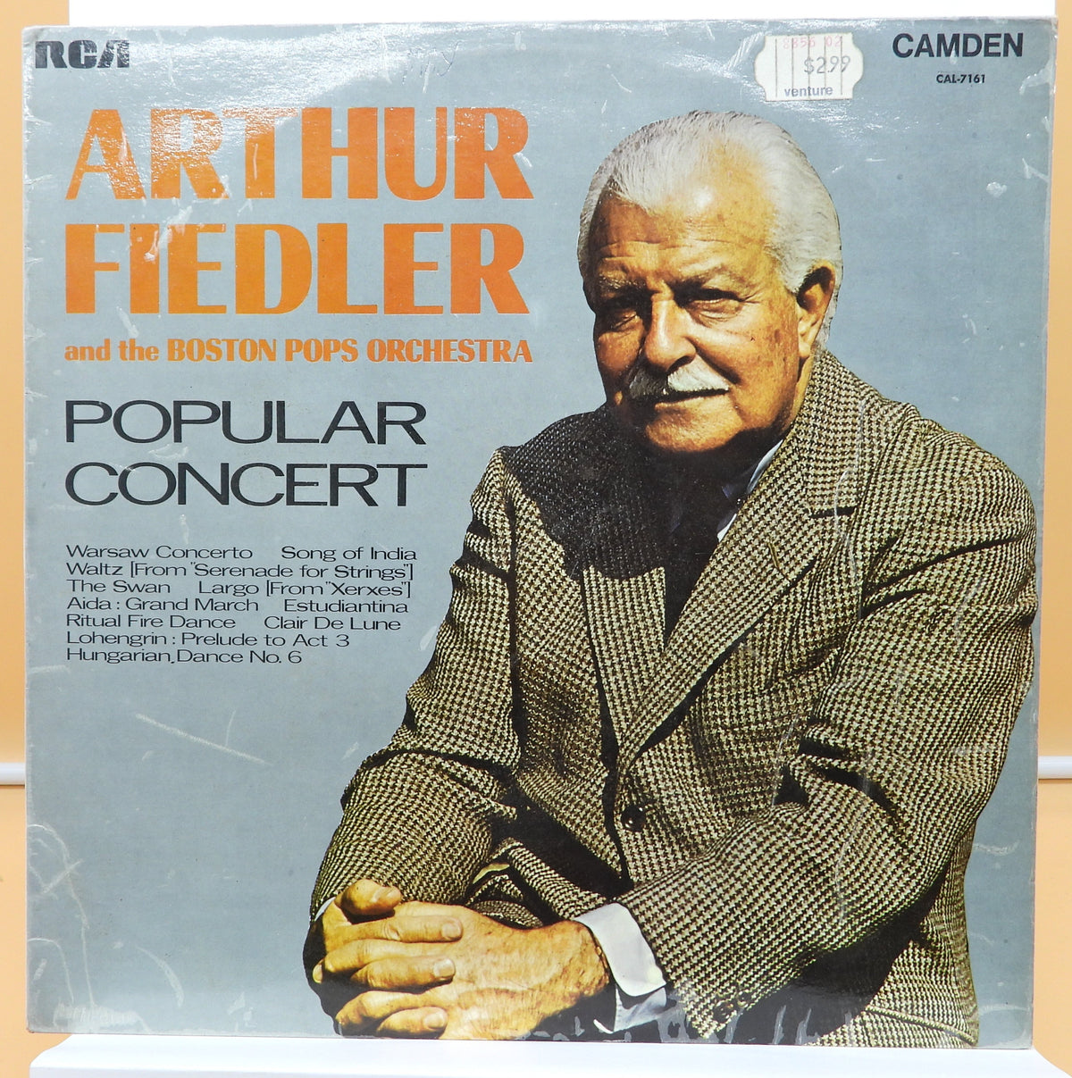 Arthur Fiedler Boston Pops Orchestra Popular Concert Vinyl Record Cal 7161 Rca C