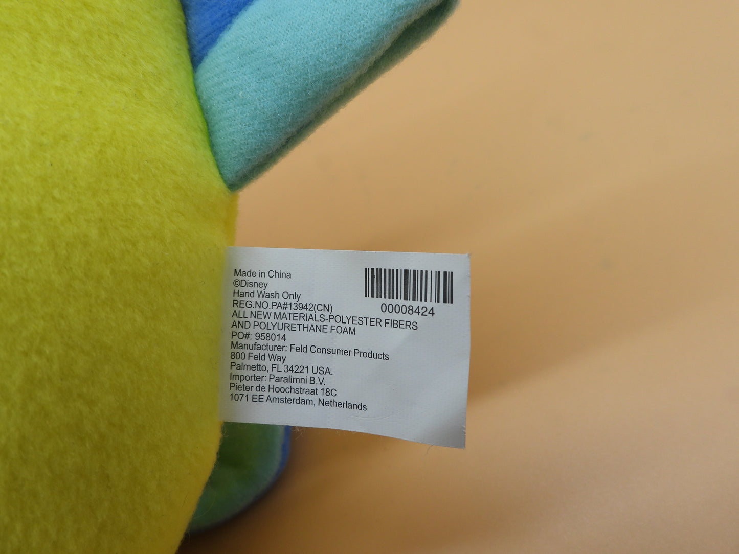 Disney the Little Mermaid Flounder Plush Toy 15"