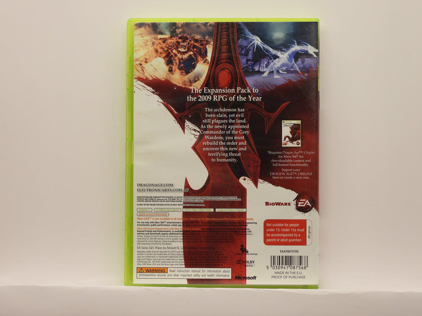 Dragon Age Origins Awakening Expansion Pack XBOX 360