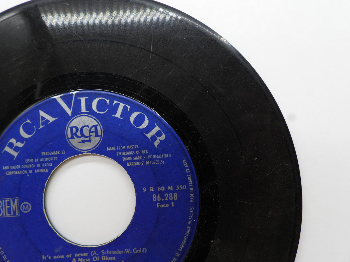 Elvis Presley It's Now Or Never / a Mess of Blues 45 Rpm Vinyl Rca Victor