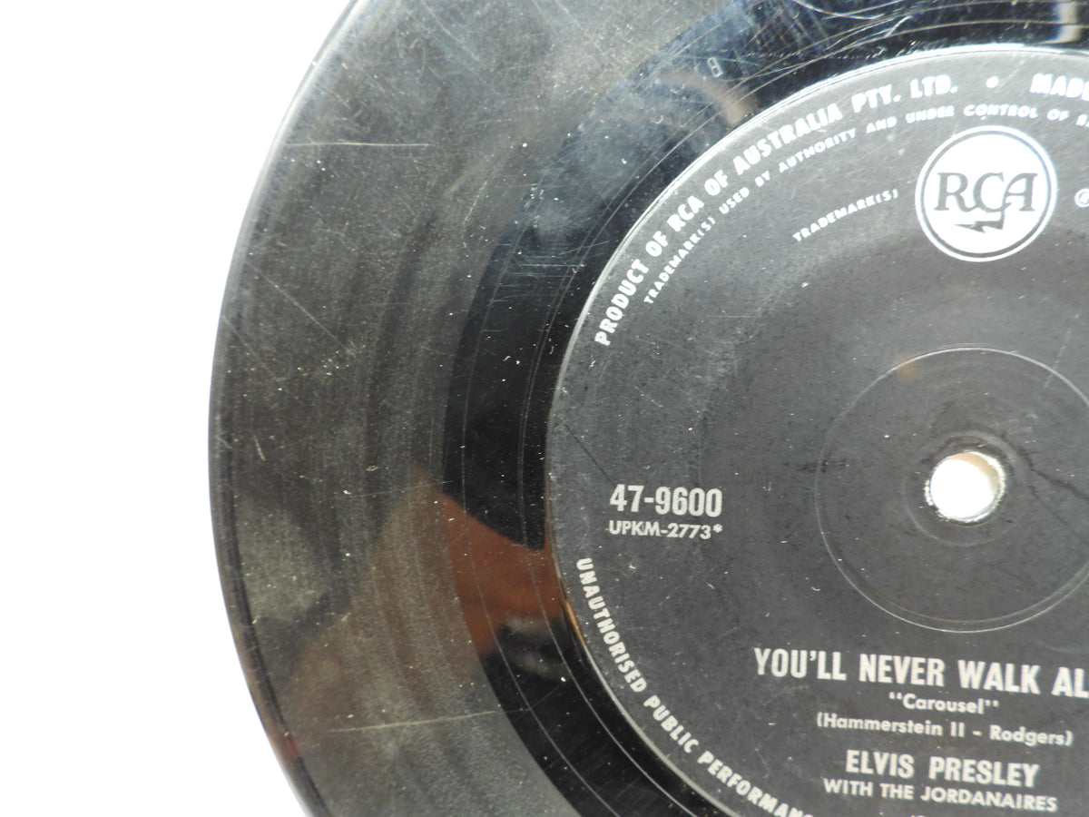 Elvis Presley You'll Never Walk Alone / We Call on Him 45 Rpm Vinyl Single Rca