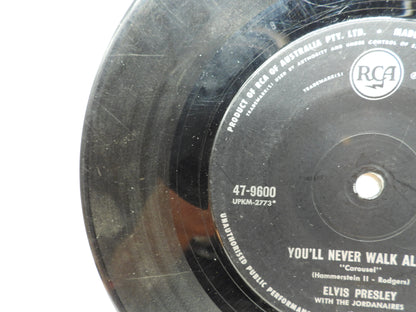 Elvis Presley You'll Never Walk Alone / We Call on Him 45 Rpm Vinyl Single Rca
