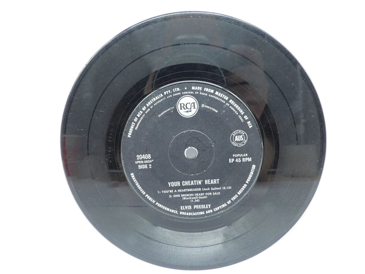 Elvis Presley Your Cheatin' Heart 7" 45 Rpm Vinyl Record Rca