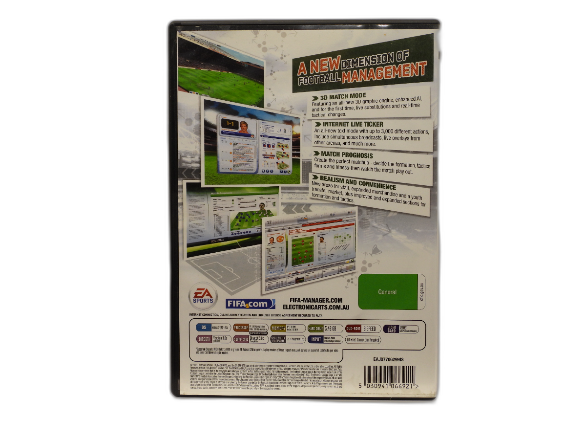 Fifa Manager 09 PC DVD Football Management Game