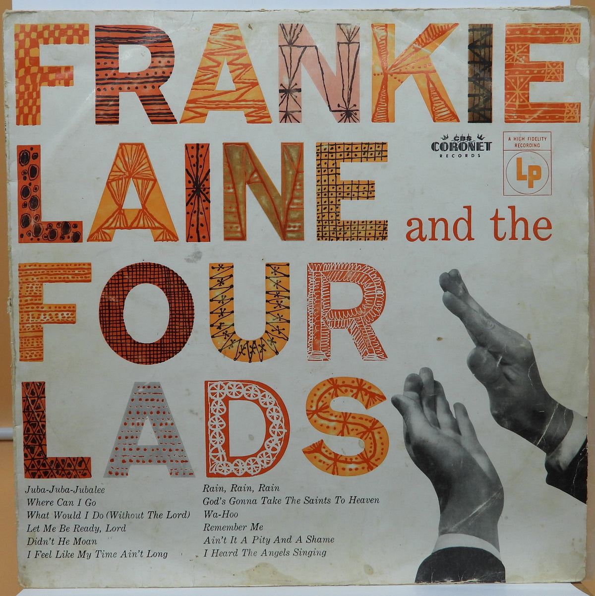 Frankie Laine and the Four Lads Vinyl Lp Cbs Coronet Klp 538