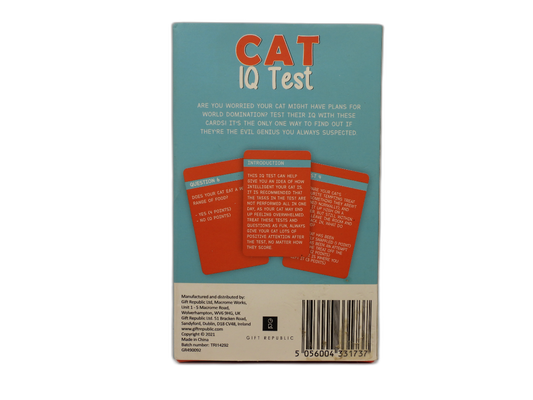 Gift Republic Cat Iq Test Card Game 100 Cards
