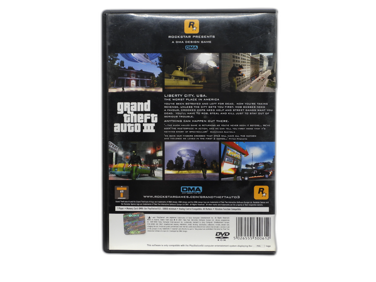 Grand Theft Auto III Playstation 2 Complete With Manual Pal