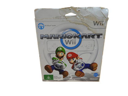 Mario Kart Wii With Wii Wheel Nintendo Game Box Only No Game