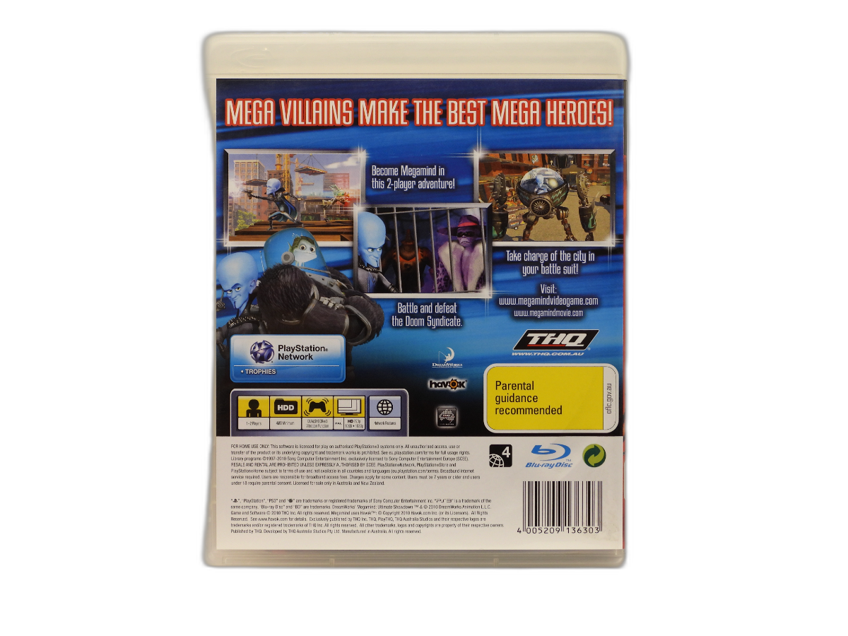 Megamind Ultimate Showdown PS3 Game With Manual